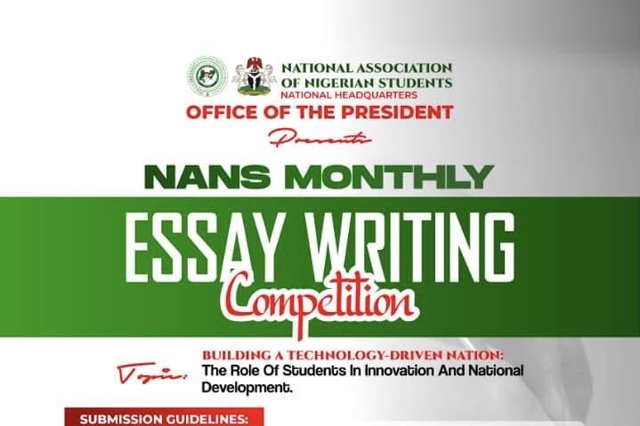 NANS Announces July Edition of National Monthly Essay Writing Competition